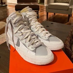 White Nike Sacai Blazers